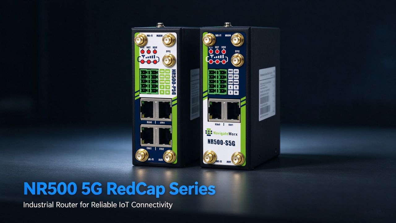 NR500-P5G: Router 4G/5G REDCAP chuẩn công nghiệp, hỗ trợ VPN và kết nối thiết bị hiện trường